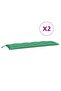 Garden Bench Cushions 2pcs Green 120x50x7cm Oxford Fabric - 4