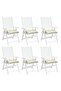 Chair Cushions 6 pcs Cream White 40x40x7 cm Oxford Fabric - 2