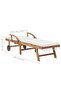 Sun Loungers with Cushions 2 pcs Solid Teak Wood Cream - 3