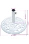 Umbrella Base White 12 kg 48 cm Cast Iron - 3