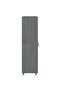 Wardrobe HAMAR Dark Grey 89x50x180 cm Solid Wood Pine - 2