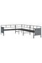 Garden Corner Sofa Anthracite Steel and Textilene - 5