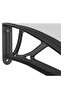 Door Canopy Black 300x100 cm Polycarbonate - 5