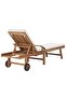 Sun Loungers with Cushions 2 pcs Solid Teak Wood Cream - 5