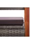 Storage Bench 115 cm Poly Rattan and Solid Acacia Wood Grey - 6
