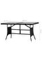 Garden Table Black 140x80x74 cm Poly Rattan - 3