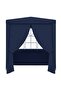 Professional Party Tent with Side Walls 2x2 m Blue 90 g/m² - 2