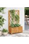 Garden Raised Bed with Trellis Solid Acacia Wood