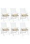 Chair Cushions 6 pcs Beige 40x40x7 cm Oxford Fabric - 2