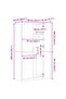 Wardrobe White 90x52x200 cm Engineered Wood - 3
