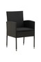 3 Piece Outdoor Dining Set Poly Rattan Black - 2