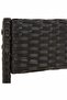 4 Piece Garden Lounge Set with Cushions Black Poly Rattan - 5