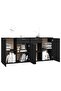 Sideboard Black 160x36x75 cm Engineered Wood - 4
