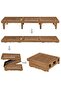 Folding Sun Lounger Solid Acacia Wood - 5