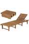 Folding Sun Lounger Solid Acacia Wood