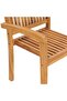 Stacking Garden Chairs with Cushions 6 pcs Solid Teak Wood - 6