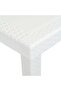 Garden Table White 150x90x72 cm Plastic Rattan Look - 2