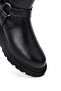 Women's Black Zippered Thick Soled Boots 25Wfe251018 - 8