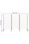 3-Panel Room Divider White 260x180 cm - 3