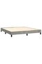 Box Spring Bed Frame Light Grey 180x200 cm Super King Velvet - 2