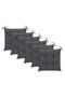 Garden Chairs with Anthracite Cushions 6 pcs Solid Teak Wood - 7