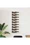 Wall-mounted Wine Rack for 9 Bottles Black Iron