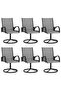7 Piece Garden Dining Set Textilene and Steel - 6