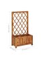 Garden Raised Bed with Trellis Solid Acacia Wood - 3