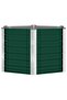 Garden Raised Bed Galvanised Steel 129x129x77 cm Green - 4