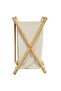 Laundry Basket Cream White 41.5x36x63.5 cm Bamboo - 4