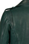 Egoist Women's Green Short Biker Leather Jacket 25Wgm57941M - 7