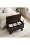 Storage Bench Solid Wood and Artificial Leather 80.5x41x50 cm