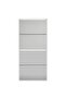 Shoe Cabinet 4-Layer Mirror White 63x17x134 cm - 2