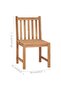 5 Piece Garden Dining Set 160x80 cm Solid Teak Wood - 3