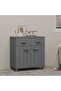 Sideboard HAMAR Dark Grey 79x40x80 cm Solid Wood Pine