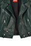 Egoist Women's Green Short Biker Leather Jacket 25Wgm57941M - 4