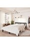 810081 Bed Frame without Mattress Black Solid Wood 120x200 cm