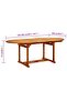 Garden Table (150-200)x100x75 cm Solid Acacia Wood - 3