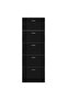Shoe Cabinet Black 59x17x169 cm Engineered Wood - 2