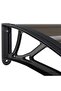 Door Canopy Black 150x100 cm Polycarbonate - 5