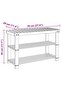 2-in-1 Shoe Rack with Bench Top Solid Fir Wood - 3