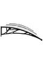 Door Canopy Black and Transparent 200x75 cm PC - 4
