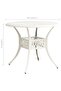 Garden Table White 90x90x74 cm Cast Aluminium - 3
