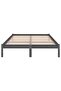 Bed Frame without Mattress Grey Solid Wood Super King Size - 2