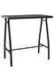Garden Bar Table Black 110x60x110 cm Tempered Glass