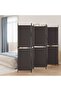 5-Panel Room Divider Brown 250x180 cm Fabric