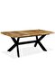 Dining Table Solid Mango Wood and Steel Cross 180 cm - 8