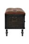 Storage Bench Solid Wood and Artificial Leather 80.5x41x50 cm - 5