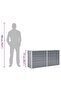Garden Raised Bed Galvanised Steel 160x40x77 cm Grey - 6