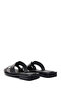Women's Black Leather Slippers 25Sfd 330218 - 5